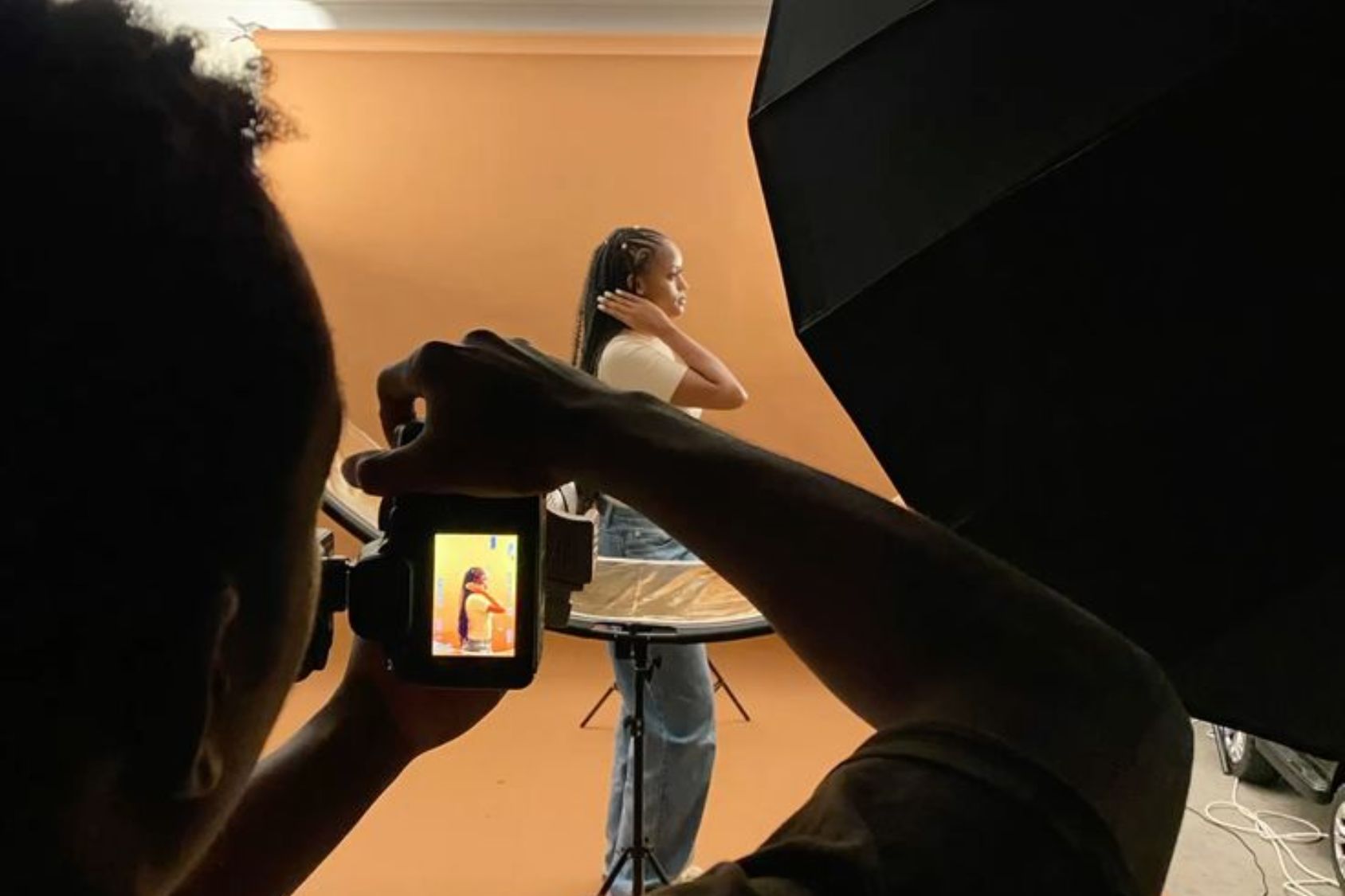 Photography studio session setup