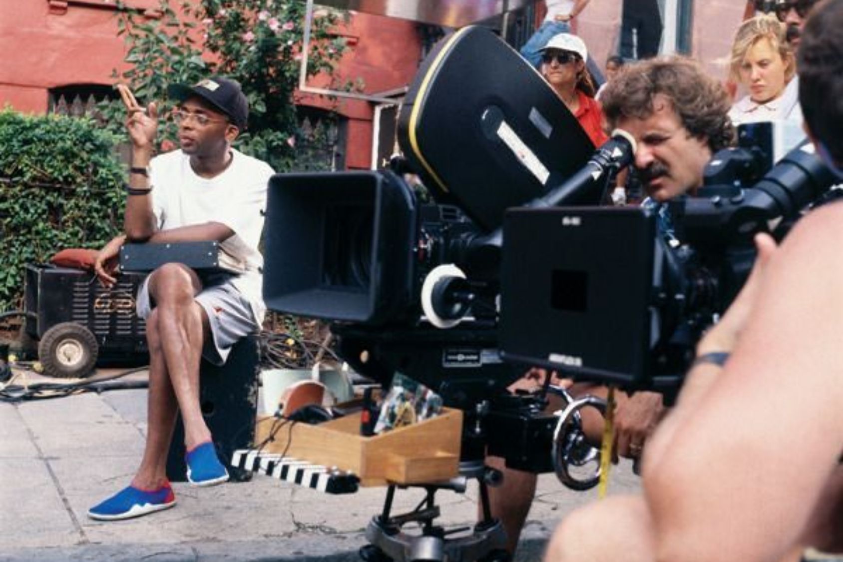 Film crew shooting a short film